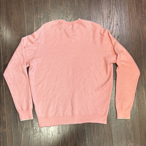 Peter Millar Crown Crafted Mens Large Peach Crewneck Lightweight Luxury - Picture 5 of 5
